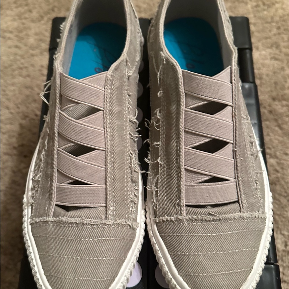 Blowfish Casual Slip-On Sneakers - Warm Taupe Canvas